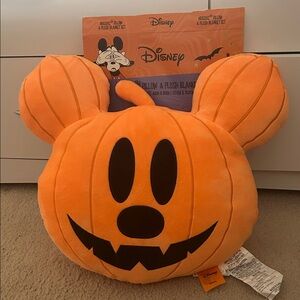 Disney Orange Mickey Mouse Pumpkin Pillow
